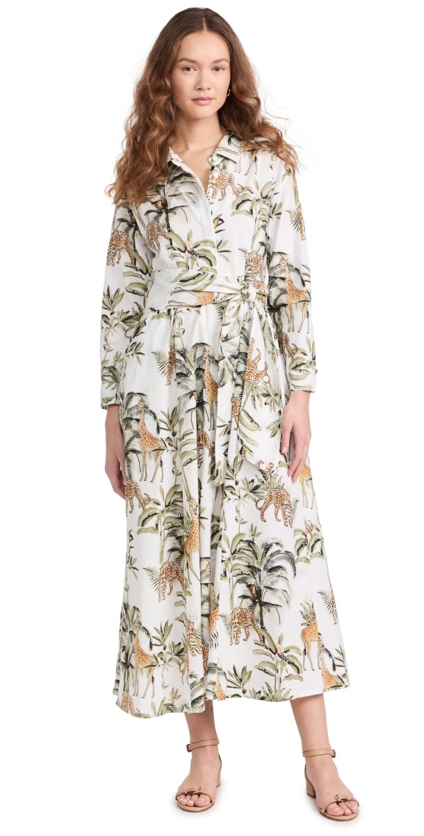 Guadalupe Design Luciana Jungle Dress White