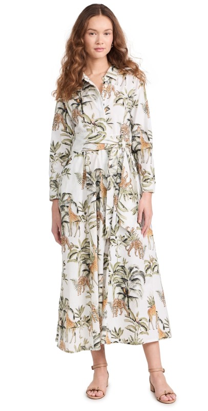 Guadalupe Design Luciana Jungle Dress White