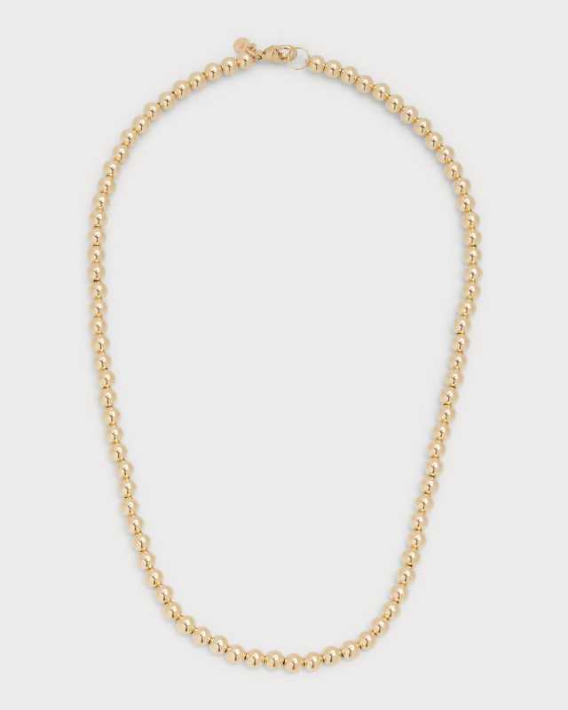 14k Gold 5mm Bead Necklace