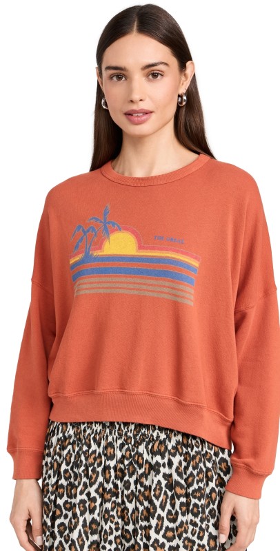 THE GREAT. The Teammate Sweatshirt Burnt Red