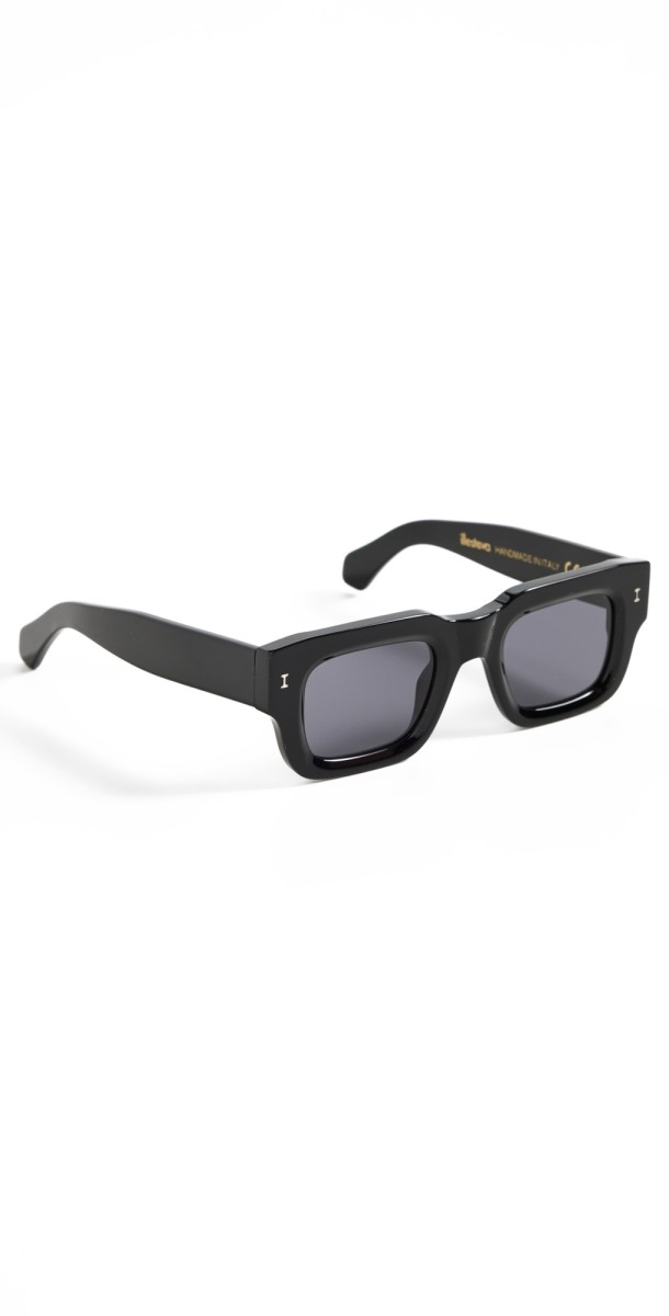 Illesteva Lewis Black Sunglasses with Grey Flat Lenses Black w/ Grey Flat Lenses