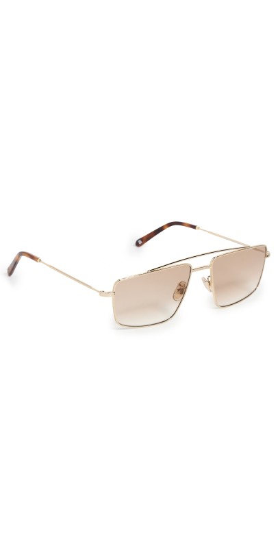 Illesteva Jane Gold Sunglasses with Taupe Gradient Gold w/ Taupe Gradient