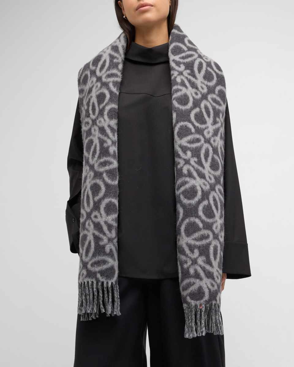 Anagram Wool-Blend Scarf