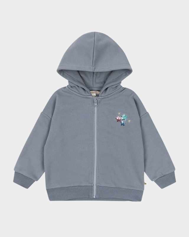 Girl's Lou Sequin Stars Hoodie, Size 9M-10