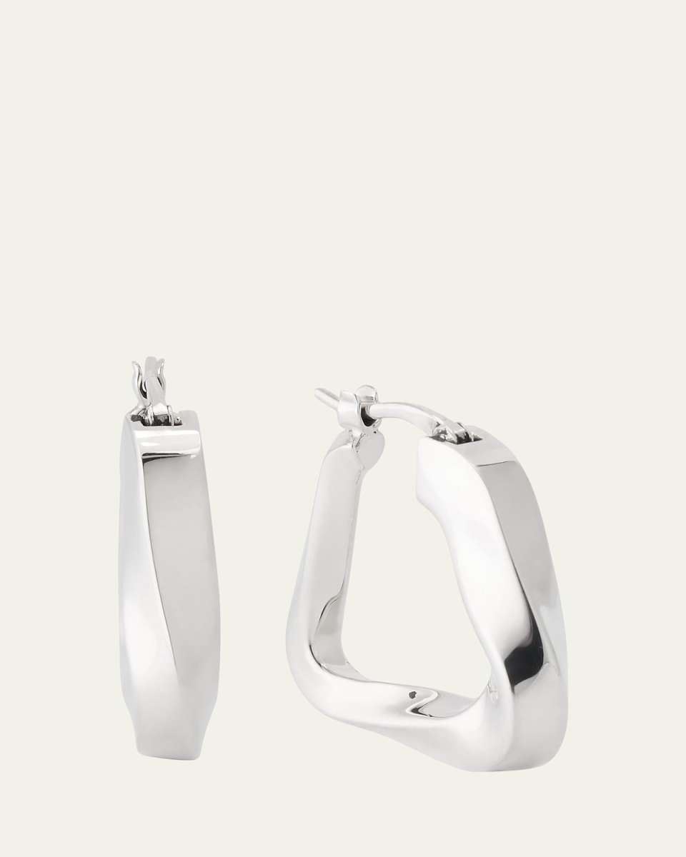 Small Twist Triangle Hoop Earrings
