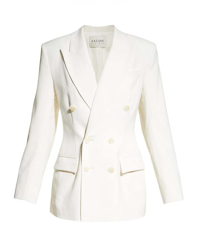 Double-Breasted Blazer in Lightweight Wool