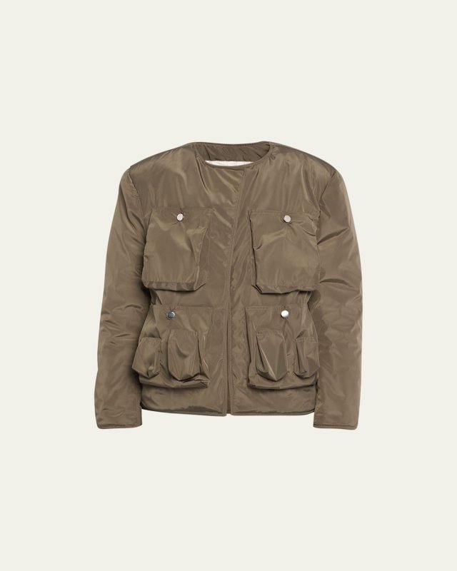 Nylon Pocket Bomber Jacket