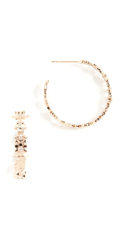 Sydney Evan 14k Medium Icon Hoops Yellow Gold
