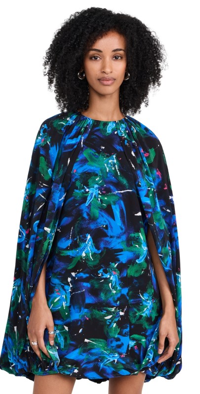 Rodebjer Virginie Floral Dress Black/Cobalt