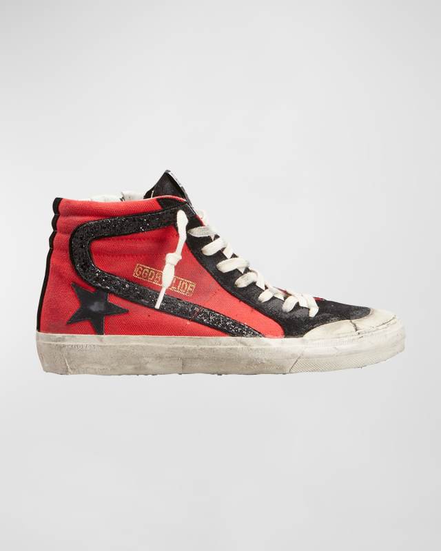 Slide Canvas High-Top Sneakers