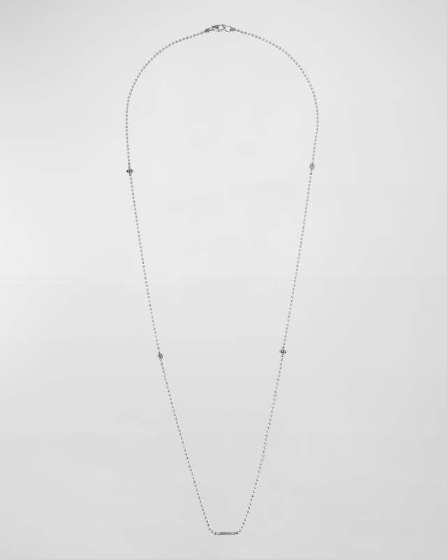 Caviar Icon Ball Chain Necklace, 36"