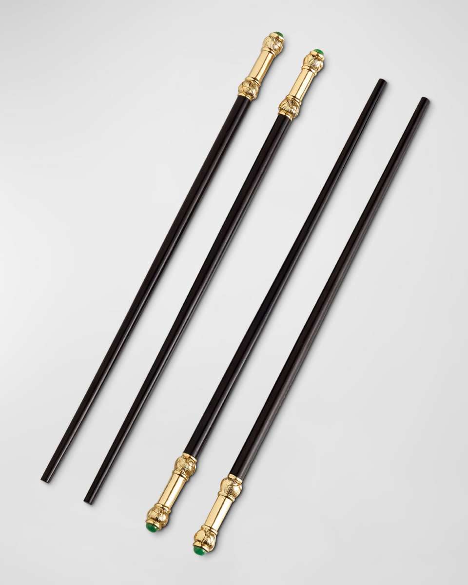 Gold 24K Gold-Plated Chopsticks, 2 Pairs