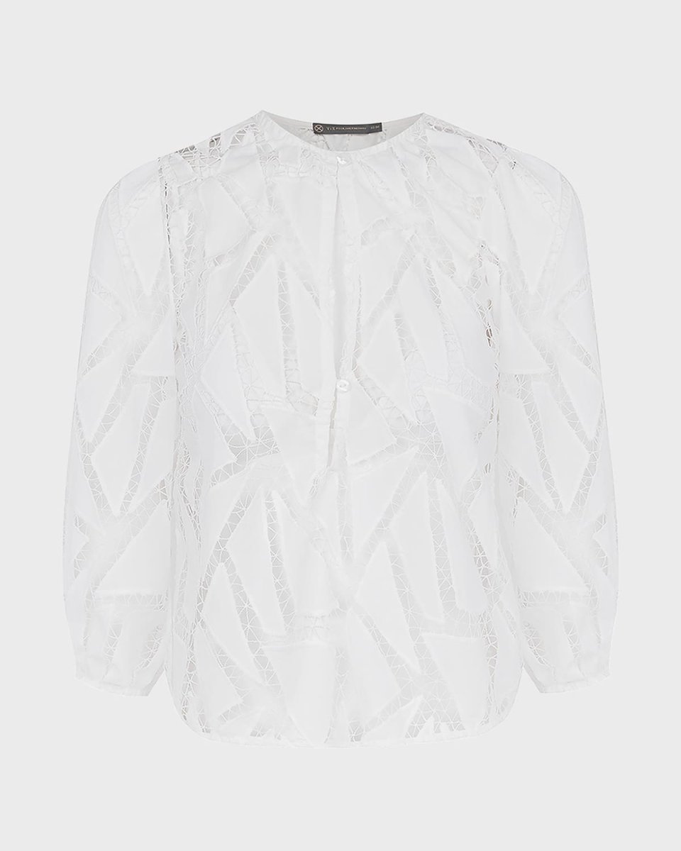 Julieta Geometric Embroidered Blouse
