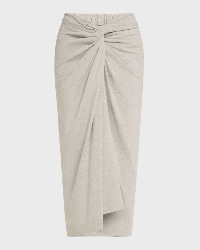 Herchive Twisted Jersey Midi Skirt