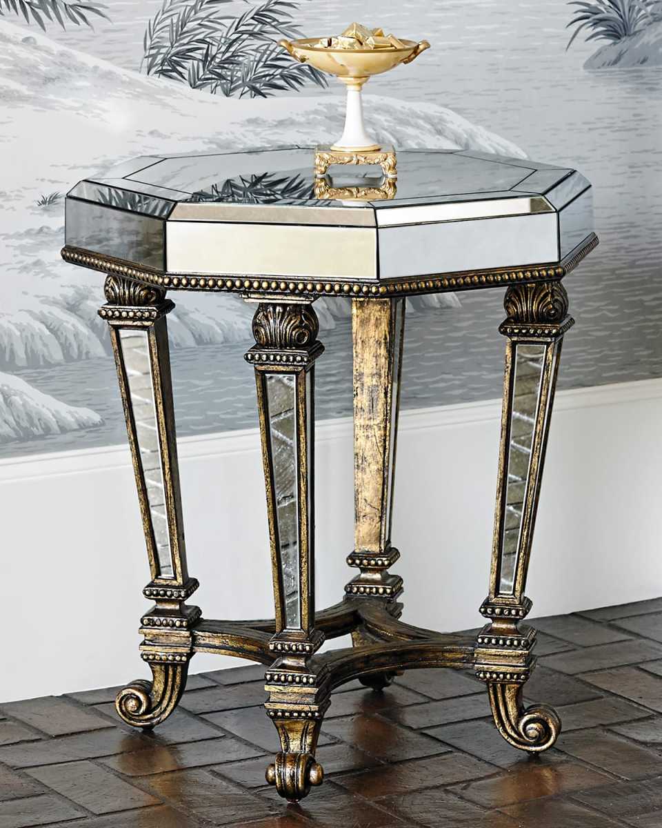 Sergio Mirrored Accent Table