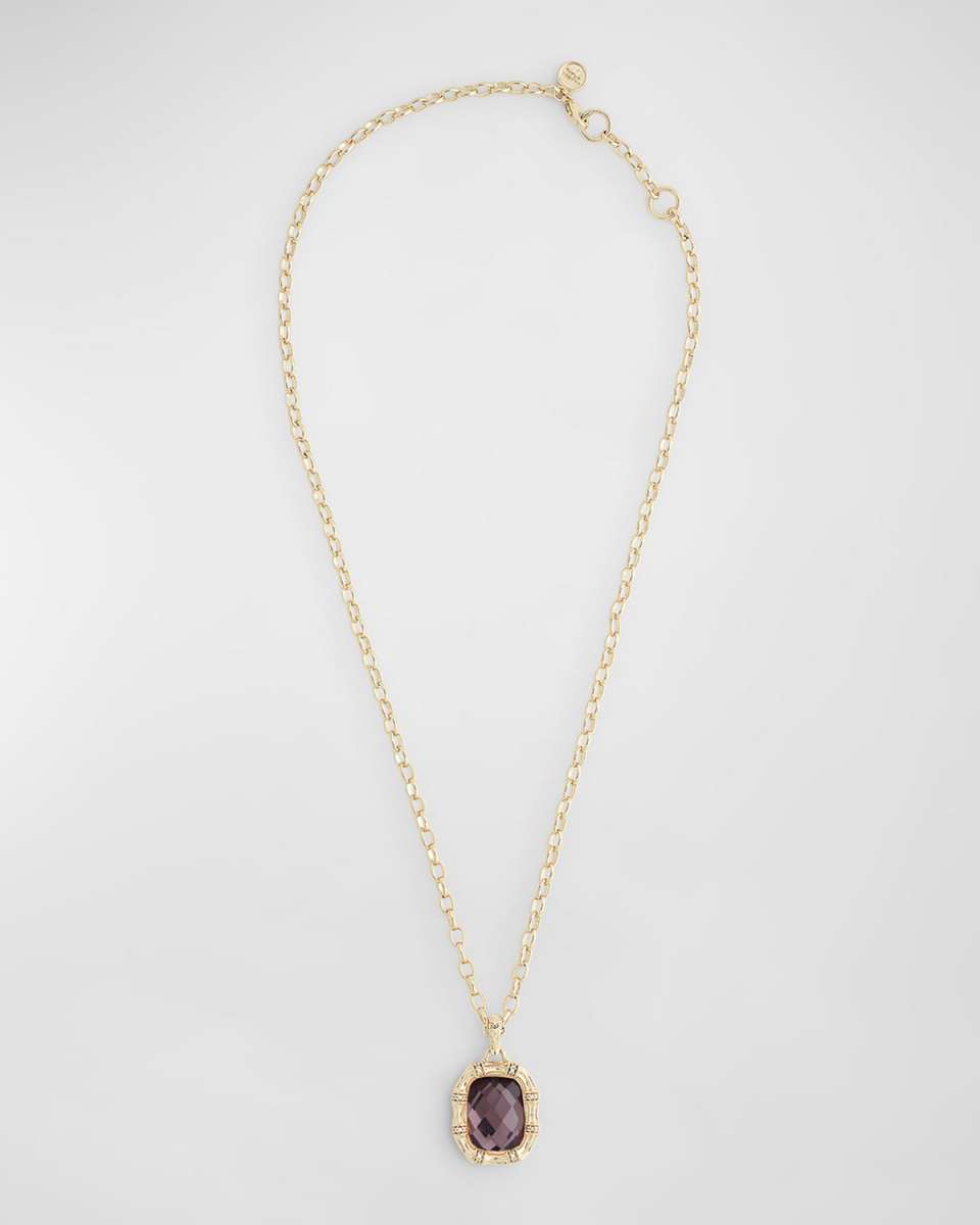 Bamboo with Stone Pendant Necklace