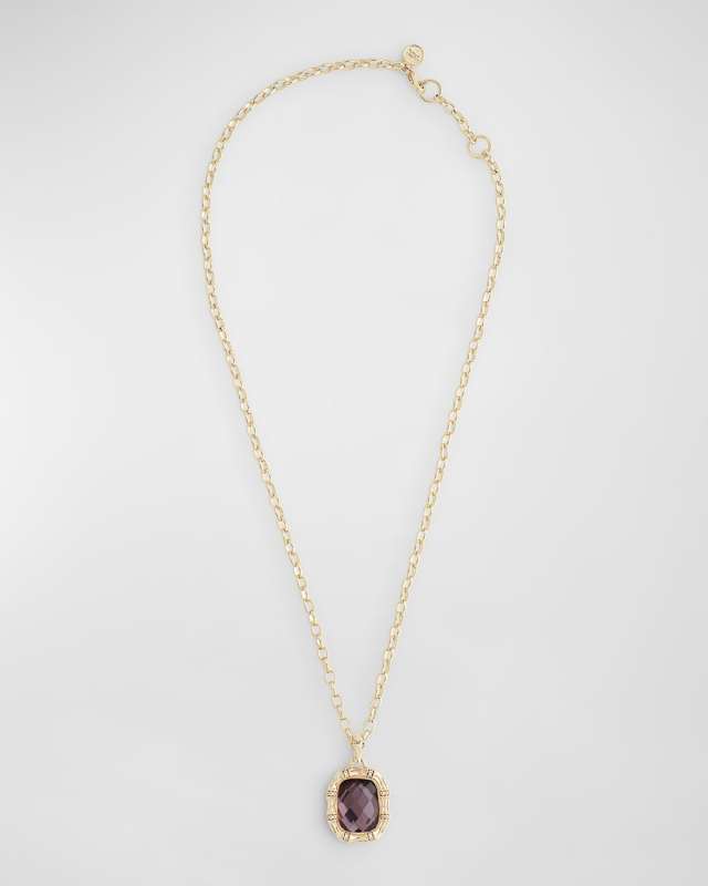 Bamboo with Stone Pendant Necklace