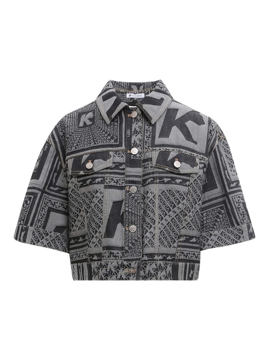 K Krizia Veste En Jean - Gris