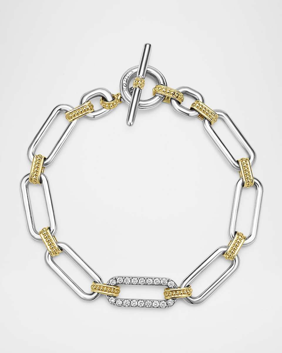Two-Tone Signature Caviar Link Bracelet