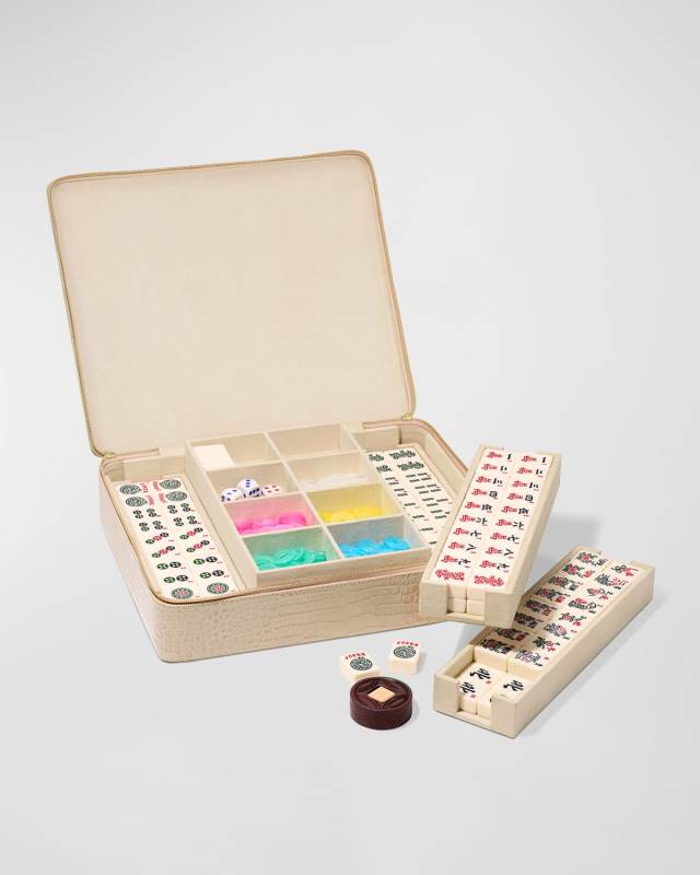 Enzo Leather Travel Mahjong Set
