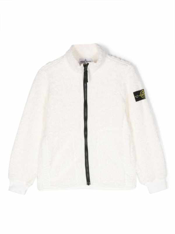 Compass-patch zip-up jacket