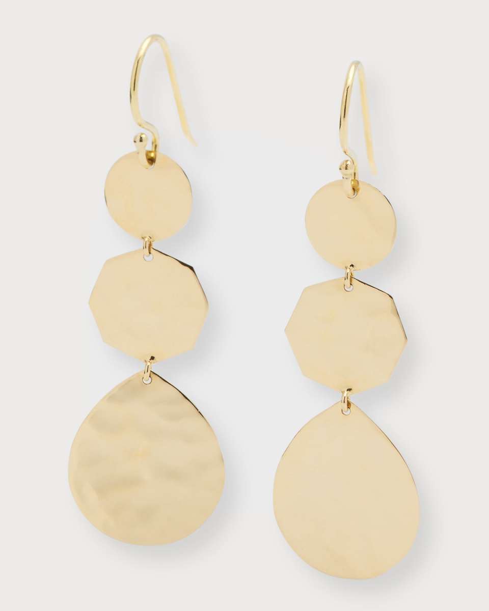Small Crinkle Crazy 8's Earrings in 18K Gold