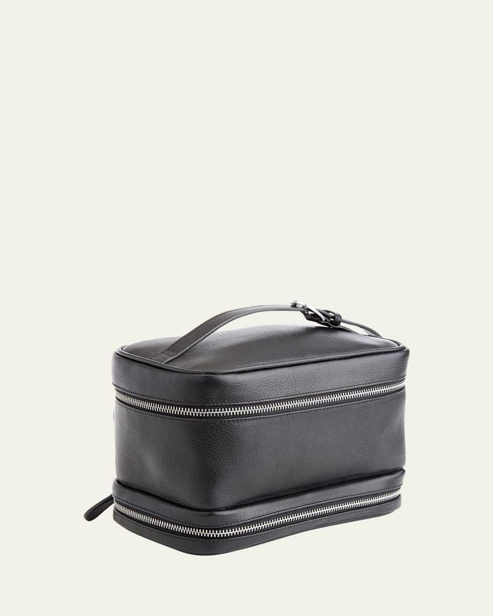 Personalized Leather Makeup Bag Train Case