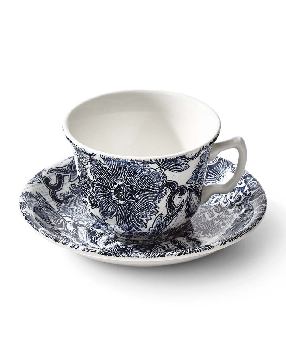 Burleigh Faded Peony Tea Cup & Saucer