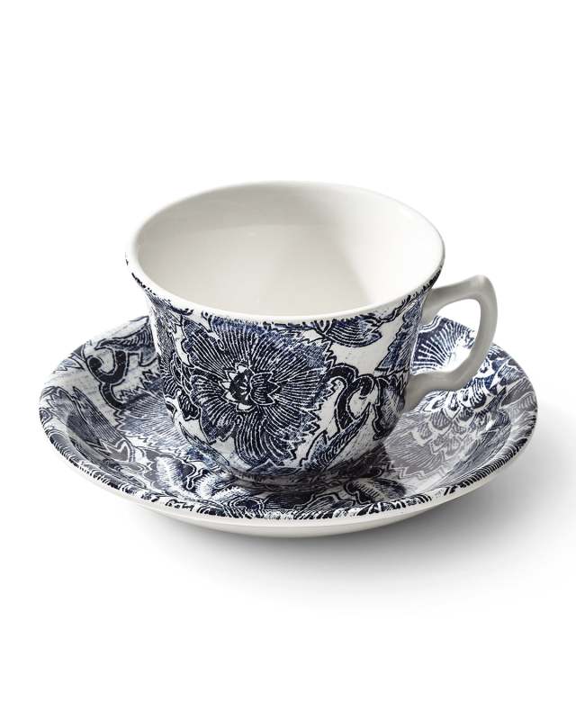 Burleigh Faded Peony Tea Cup & Saucer