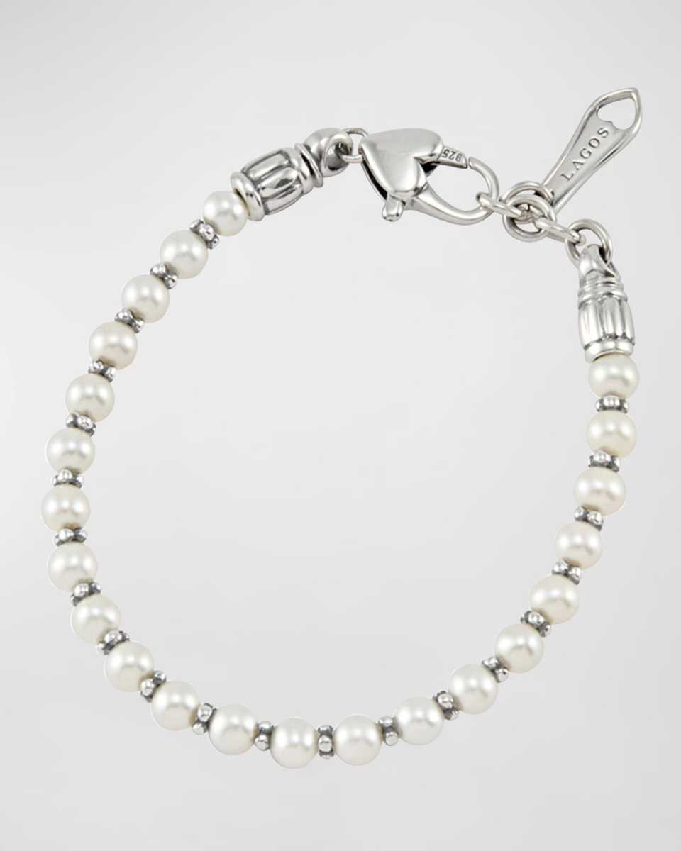 Kinder Sterling Silver Pearl Bracelet
