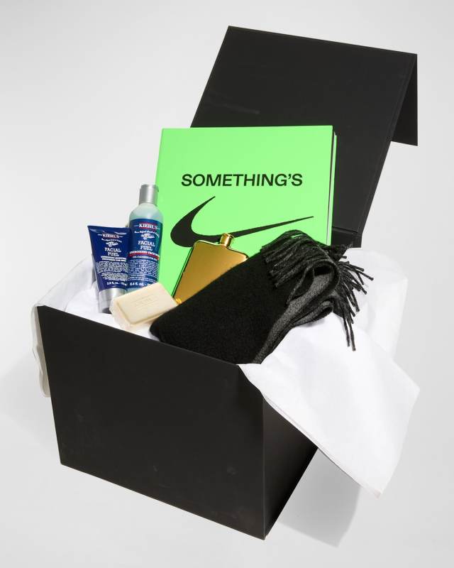 Virgil Abloh Nike Icons Book, Kiehls Men's Facial Set, Flask and Scarf Gift Box Set