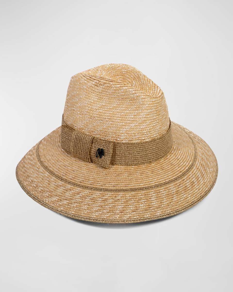 Cory Straw Fedora With a Silk Organza Bow