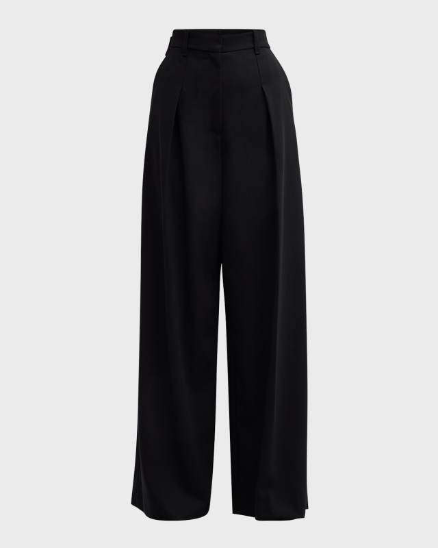 Ryder Pleated Straight-Leg Pants