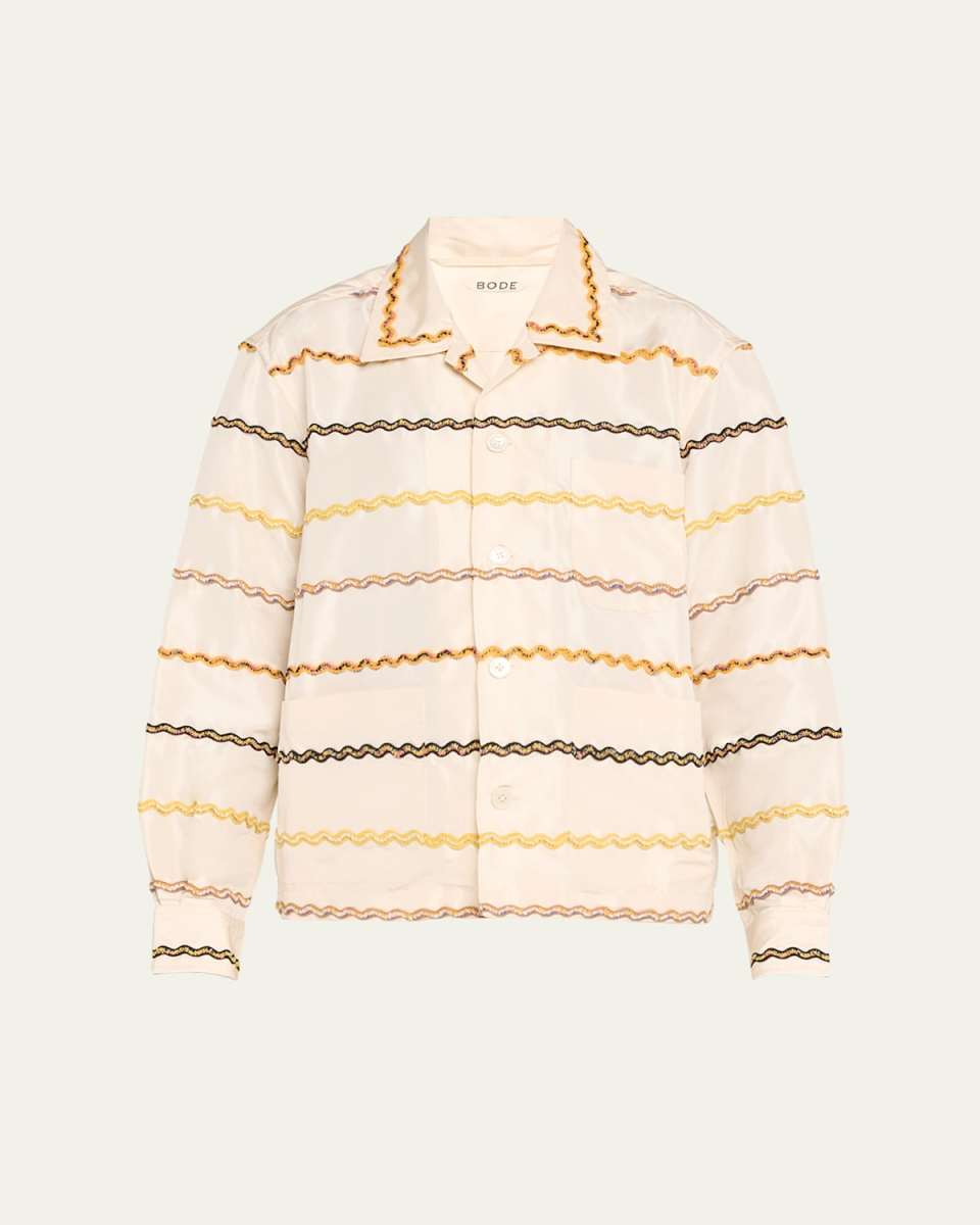 Ric Rac Stripe Button Down Shirt