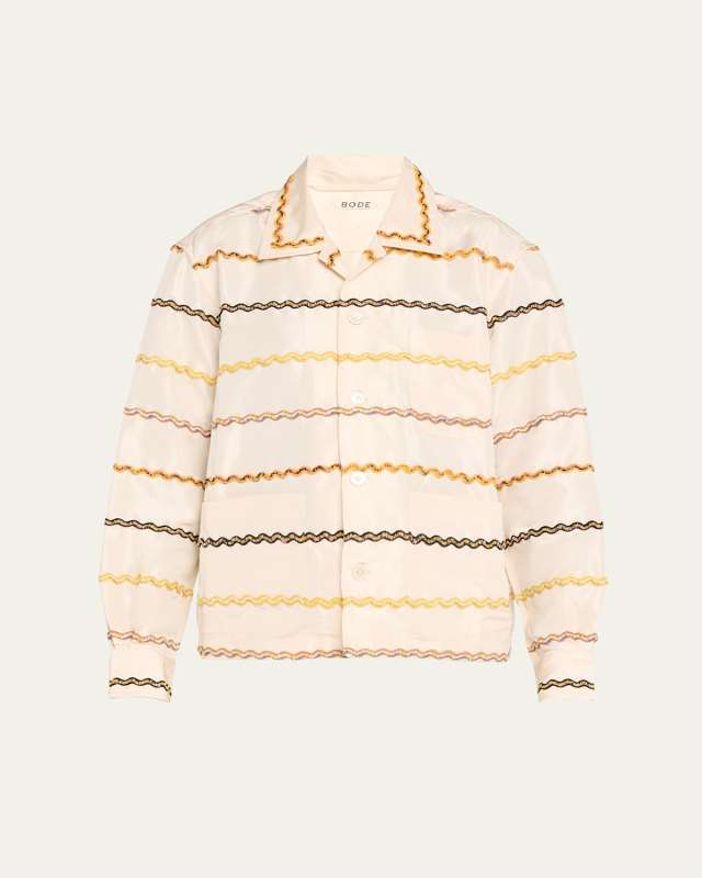 Ric Rac Stripe Button Down Shirt