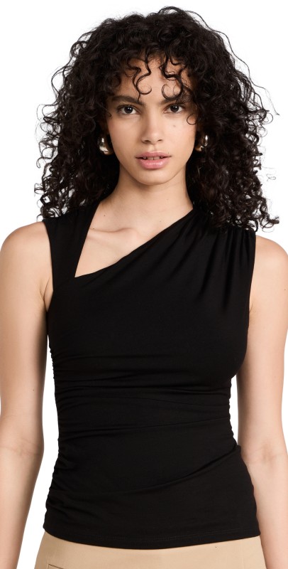 Reformation Shae Knit Top Black