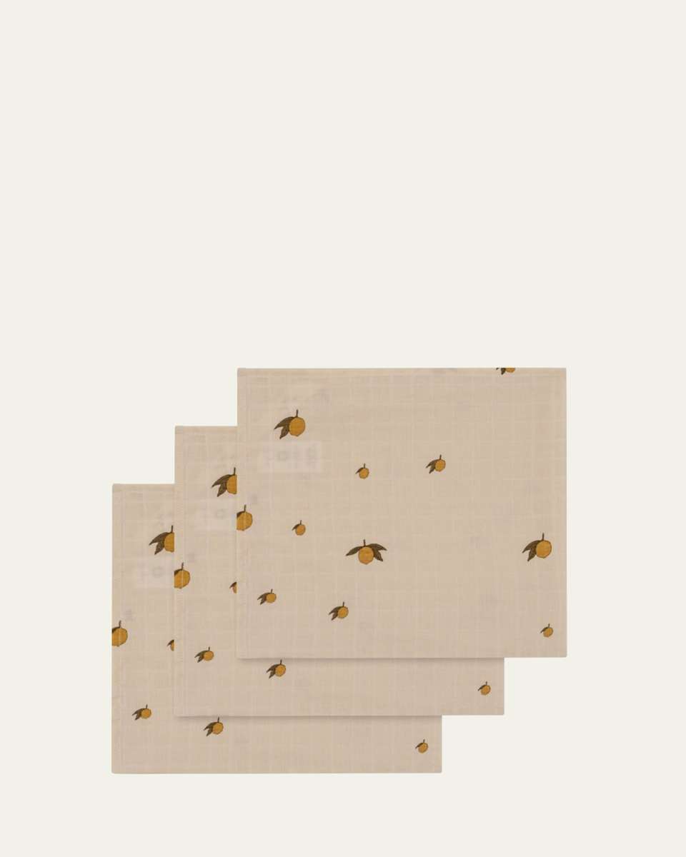 Kid's 3-Pack Organic Cotton Muslin Cloths