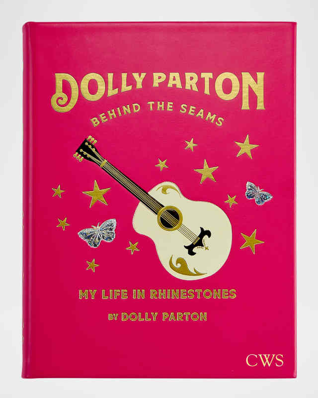 "Behind the Seams: My Life in Rhinestones" Leather-Bound Book by Dolly Parton, Personalized