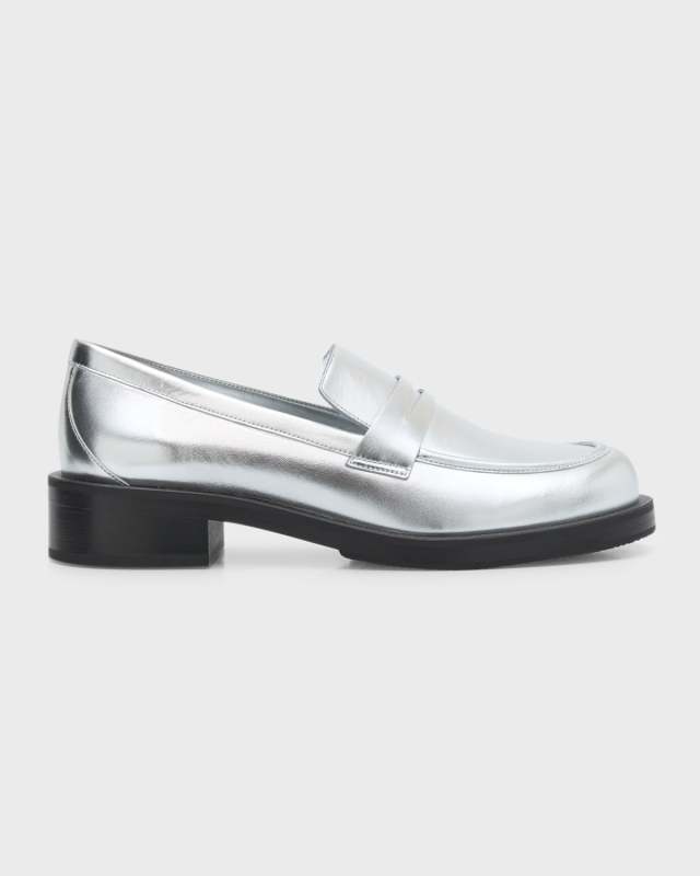 Palmer Metallic Penny Loafers