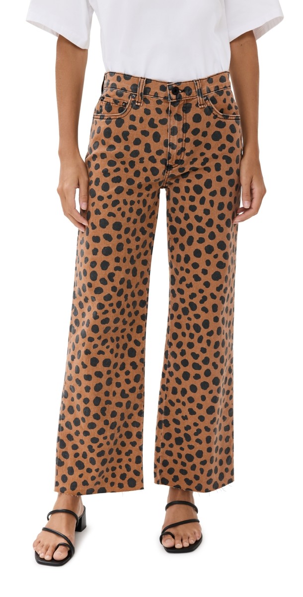 ASKK NY Crop Wide Leg Pants Cheetah