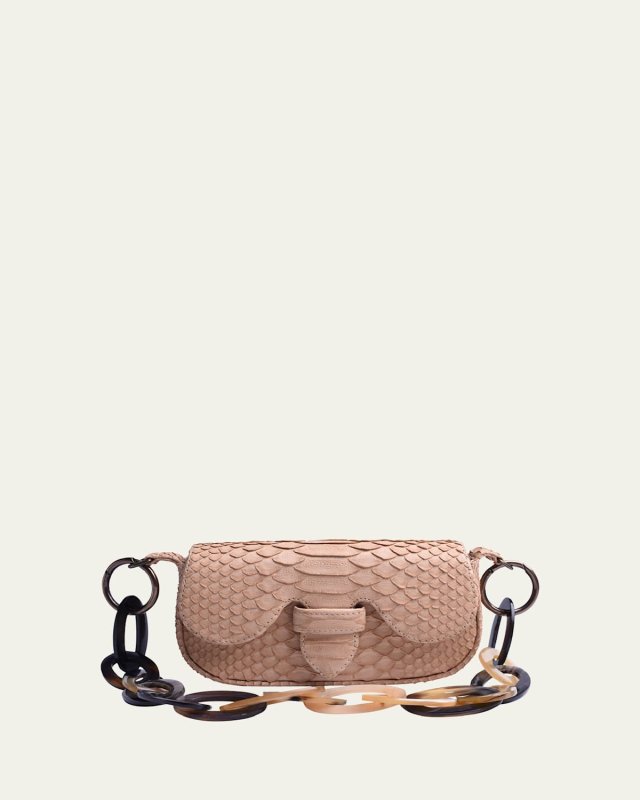 Alicia Baby Python Chain Shoulder Bag