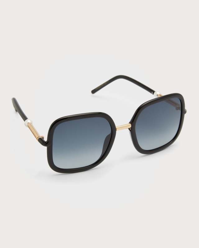 Pearly Logo Square Nylon Sunglasses