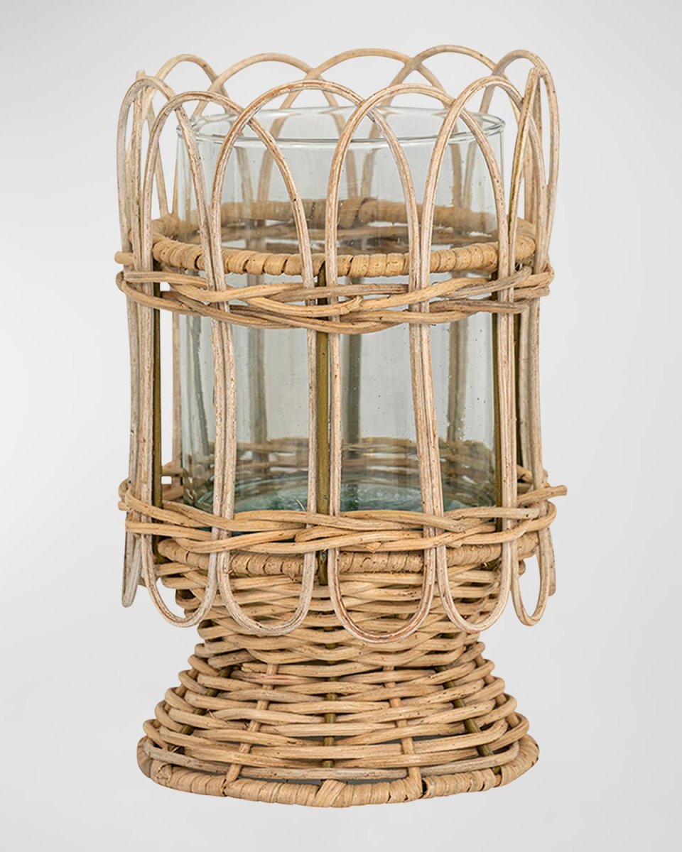 Provence Rattan 8.5" Hurricane - Whitewash