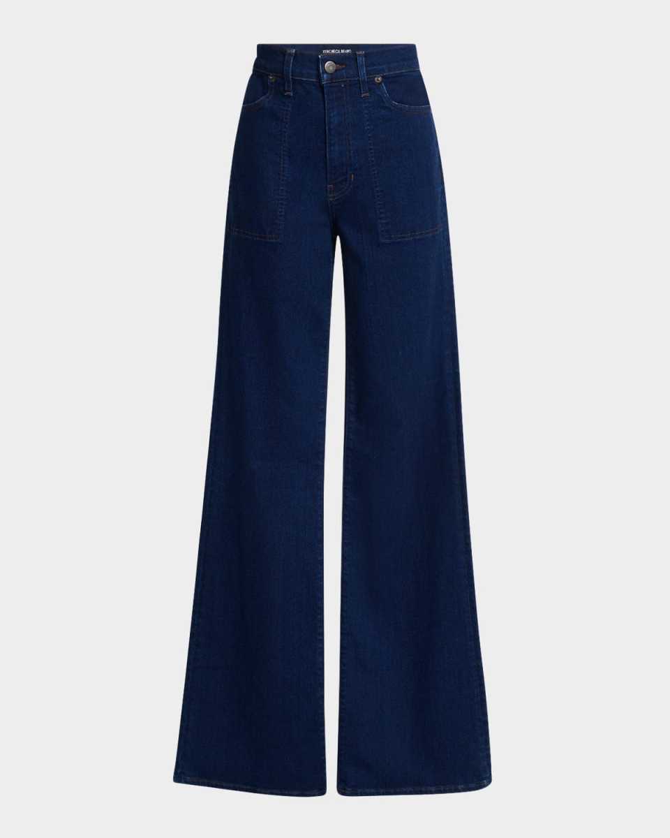 Crosbie Wide-Leg Jeans with Patch Pockets