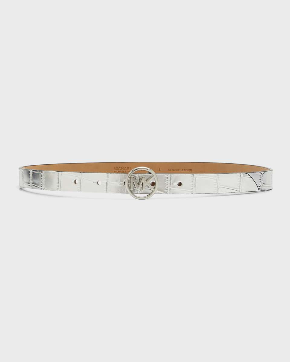 MK Monogram & Croc-Embossed 2 For 1 Belts