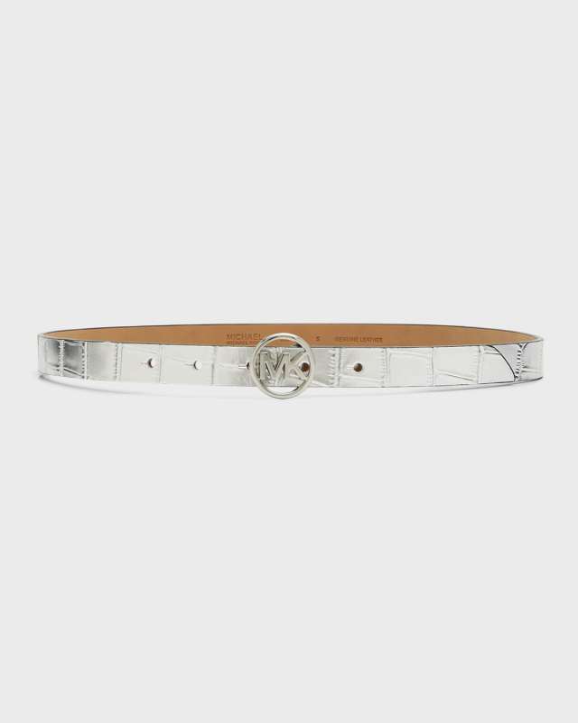 MK Monogram & Croc-Embossed 2 For 1 Belts