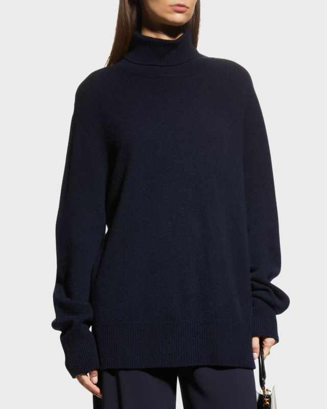 Stepny Wool-Cashmere Turtleneck Top