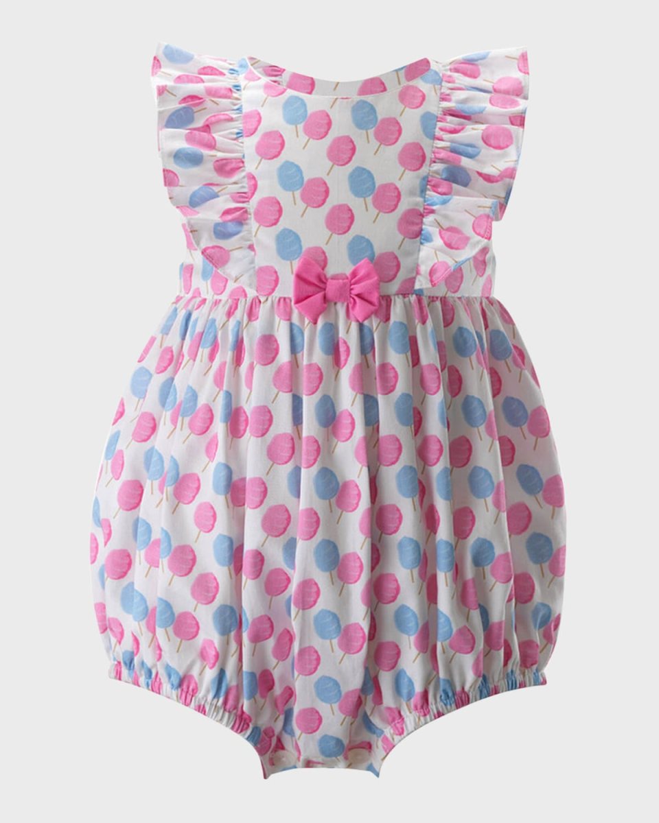 Girl's Cotton Candy Frill Bubble Romper, Size 3M-24
