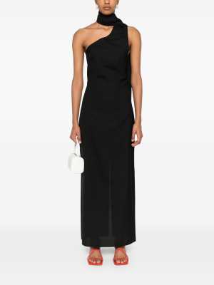 ROHE scarf-detail open-back dress