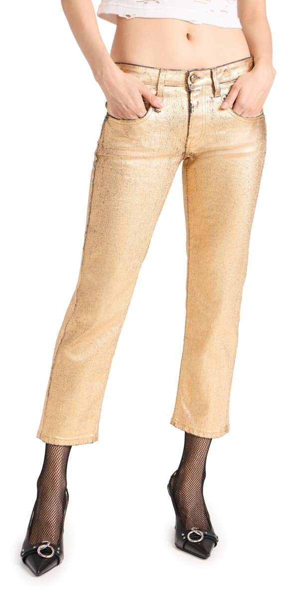 R13 Boy Straight Jeans Stretch Gold Indigo